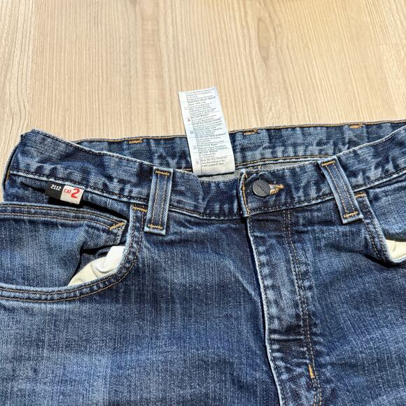 Men's Carhartt FR Flame Resistant Blue Denim Rugged Wear Work Jeans Sz 33 x 32 - Picture 4 of 6